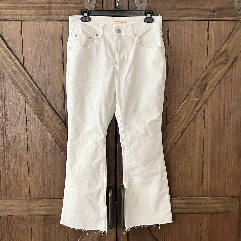 Levi's® Women's 726 High-Rise Flare Jeans White Size 28 EUC